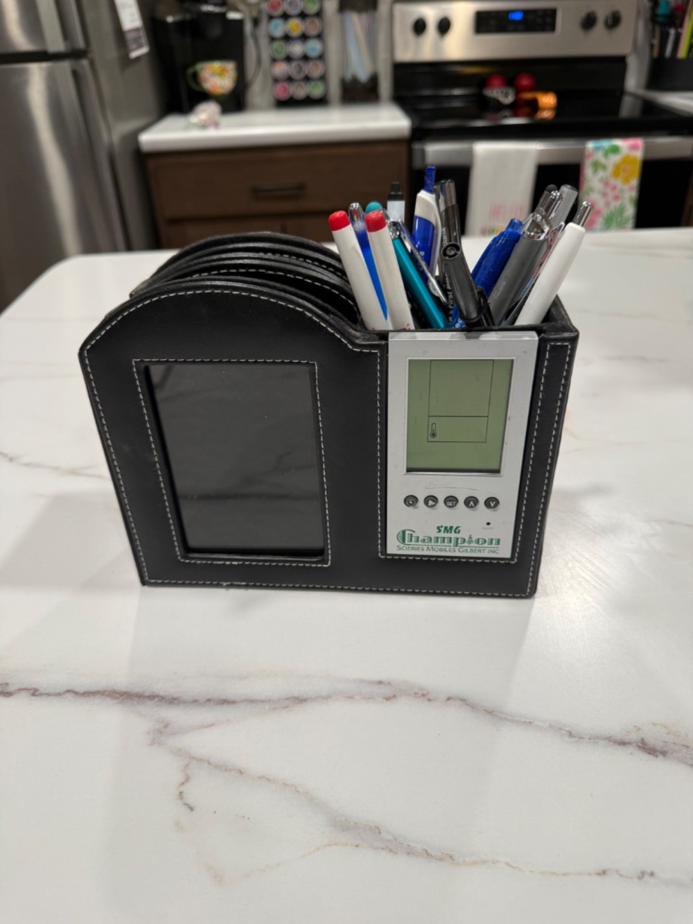 Multi-Functional desk top organizer with built-in digital alarm clock - Picture 6 of 6